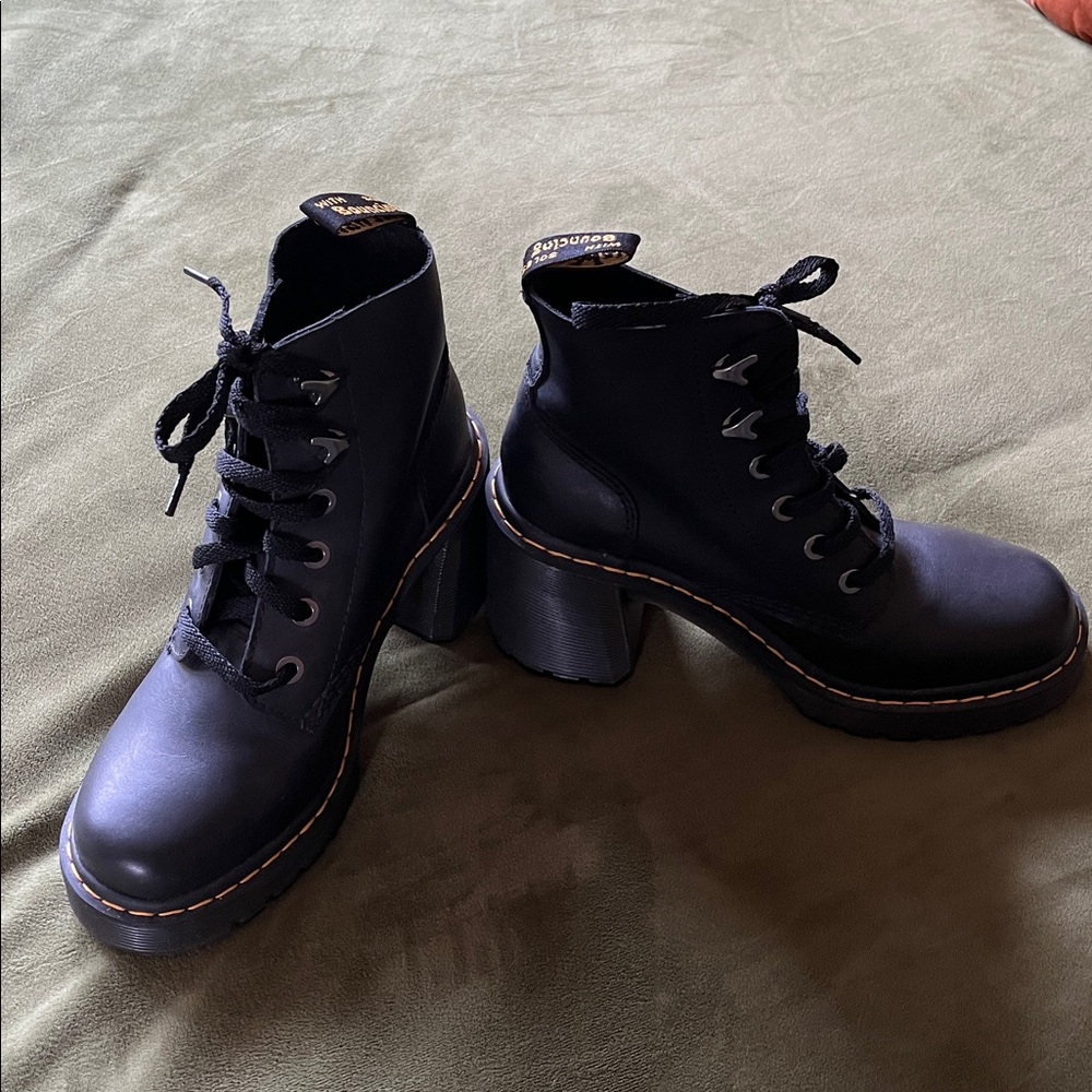 Doc Martens Black Lace-Up Ankle Boots - Picture 2 of 7